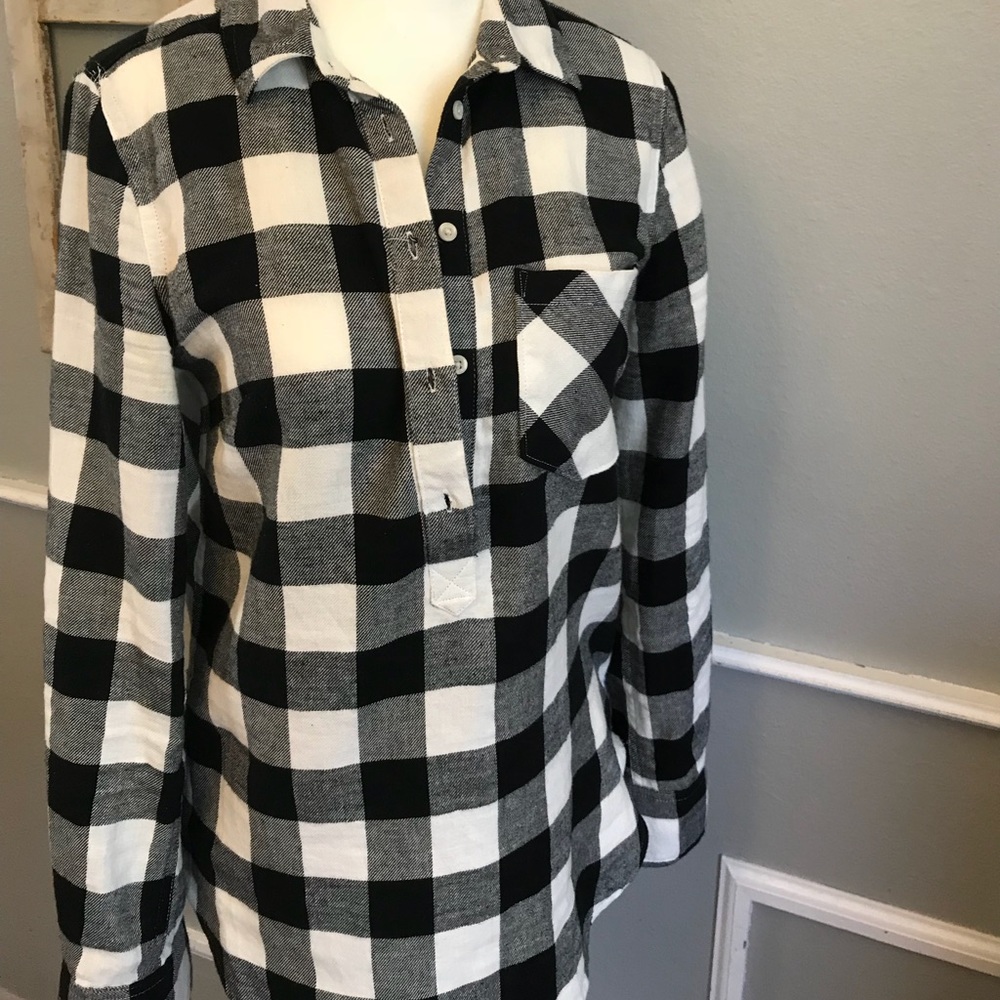 Flannel buffalo check popover